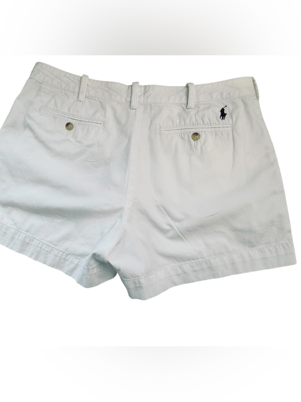 POLO Ralph Lauren White💯%Cotton Shorts wth Signature embroidered navy pony logo - Picture 6 of 11